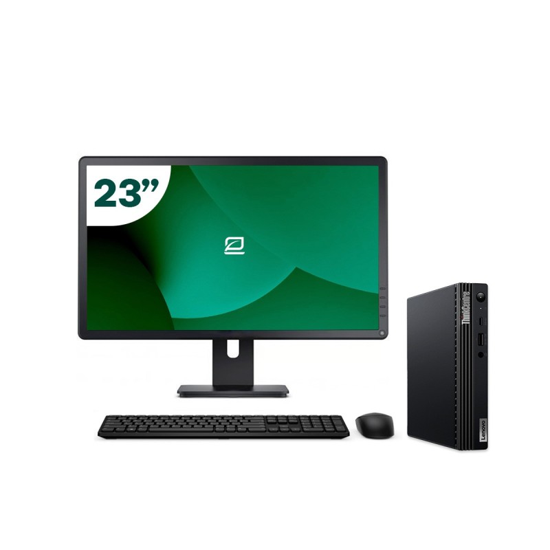 Pack Lenovo M70q Tiny i5 10500T + 23" Monitor + Keyboard/Mouse + USB WiFi