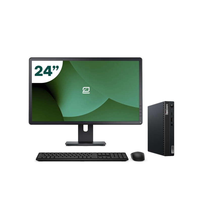 Pack Lenovo M75Q G2 Tiny AMD Ryzen 3 + 24" Monitor + Keyboard/Mouse + USB WiFi