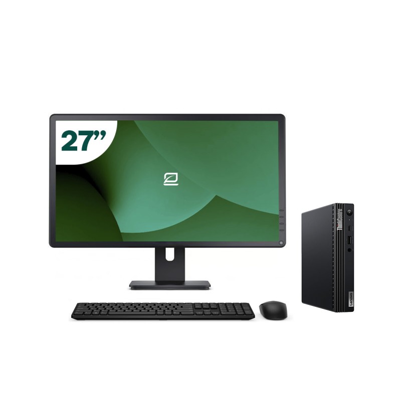 Pack Lenovo M75Q G2 Tiny AMD Ryzen 3 + 27" Monitor + Keyboard/Mouse + USB WiFi
