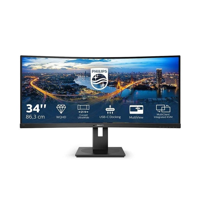 Monitor Philips 346B1C 34" Curved WQHD USB-C