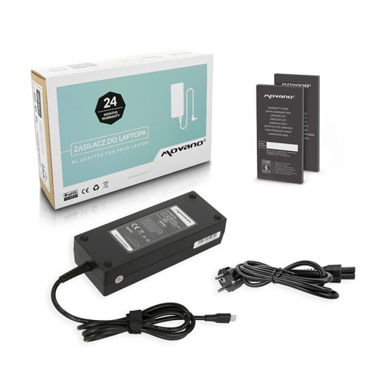 Cargador Movano USB-C 130W for Dell Black Original Compatible