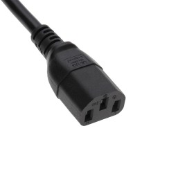 Schuko to C13 Power Cable, 3-Pin, for PC and Monitor