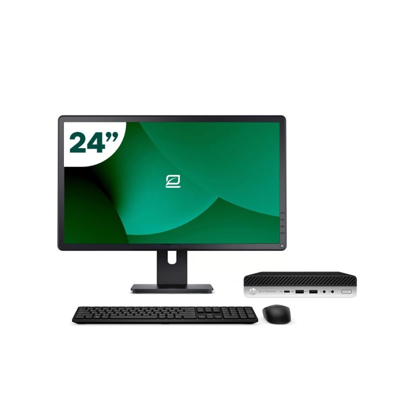 Pack HP 800 G5 Mini i5 9500T + 24" Monitor + Keyboard/Mouse + USB WiFi