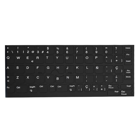 Spanish Keyboard Sticker Kit Lenovo · ANSI and ISO · Durable Vinyl
