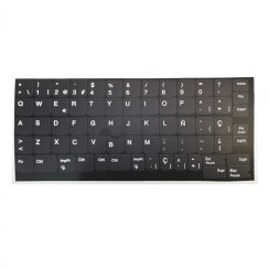 Spanish Keyboard Sticker Kit Lenovo · UV Background · ANSI and ISO