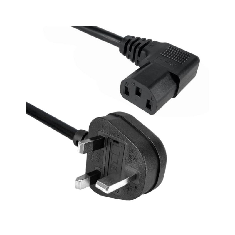 Cable de alimentación Schuko C13 UK Cable para Torre de 3 clavijas, Cable C13
