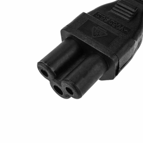 Cable de alimentación Schuko C5 EU de 3 clavijas, cable C5
