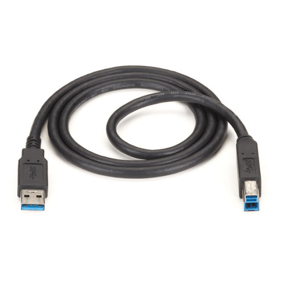 Cable USB 3.0 Type A-B 1.8M - USB charging and data, Black - 1st Quality