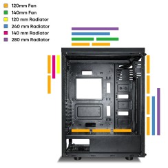 DARKFLASH PHANTOM ATX MICRO-ATX GAMING PC CASE