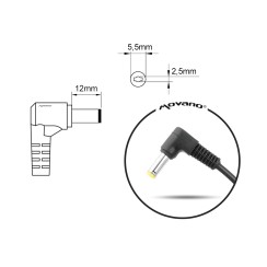 Movano Charger 19V 3.42A (5.5x2.5) 65W for Asus, Toshiba, Lenovo, MSI, etc.
