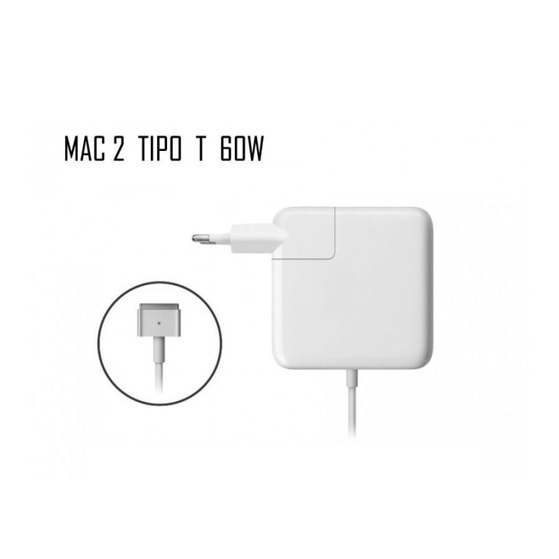 Cargador para Apple 60W Magsafe 2 tipo T