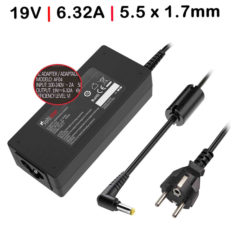 CHARGER FOR ACER LAPTOP 120W 19V 6.32A 5.5X1.7MM