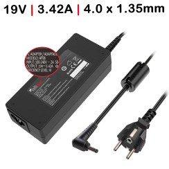LAPTOP CHARGER FOR ASUS ZENBOOK UX32V ULTRABOOK S200E 19V 3.42A 65W 4.0x1.35MM