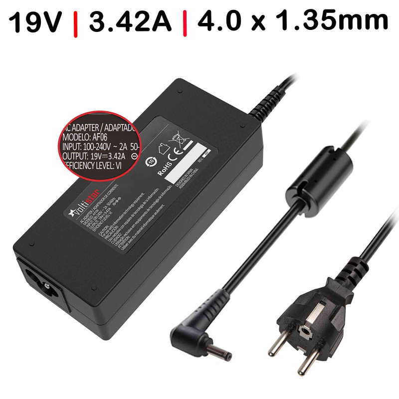 LAPTOP CHARGER FOR ASUS ZENBOOK UX32V ULTRABOOK S200E 19V 3.42A 65W 4.0x1.35MM