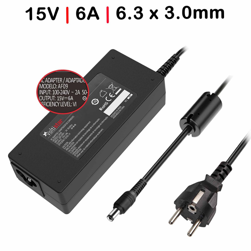 CARGADOR FOR TOSHIBA LAPTOP 15V 6A 90W
