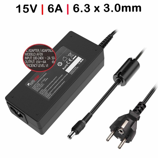 CARGADOR FOR TOSHIBA LAPTOP 15V 6A 90W