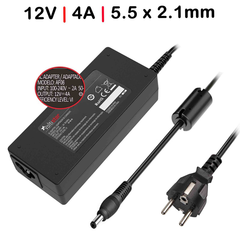 CARGADOR FOR TFT MONITOR 12V 4A 48W