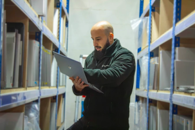 Visual inspection of the laptop