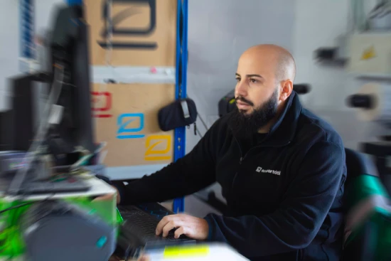 Technician at work